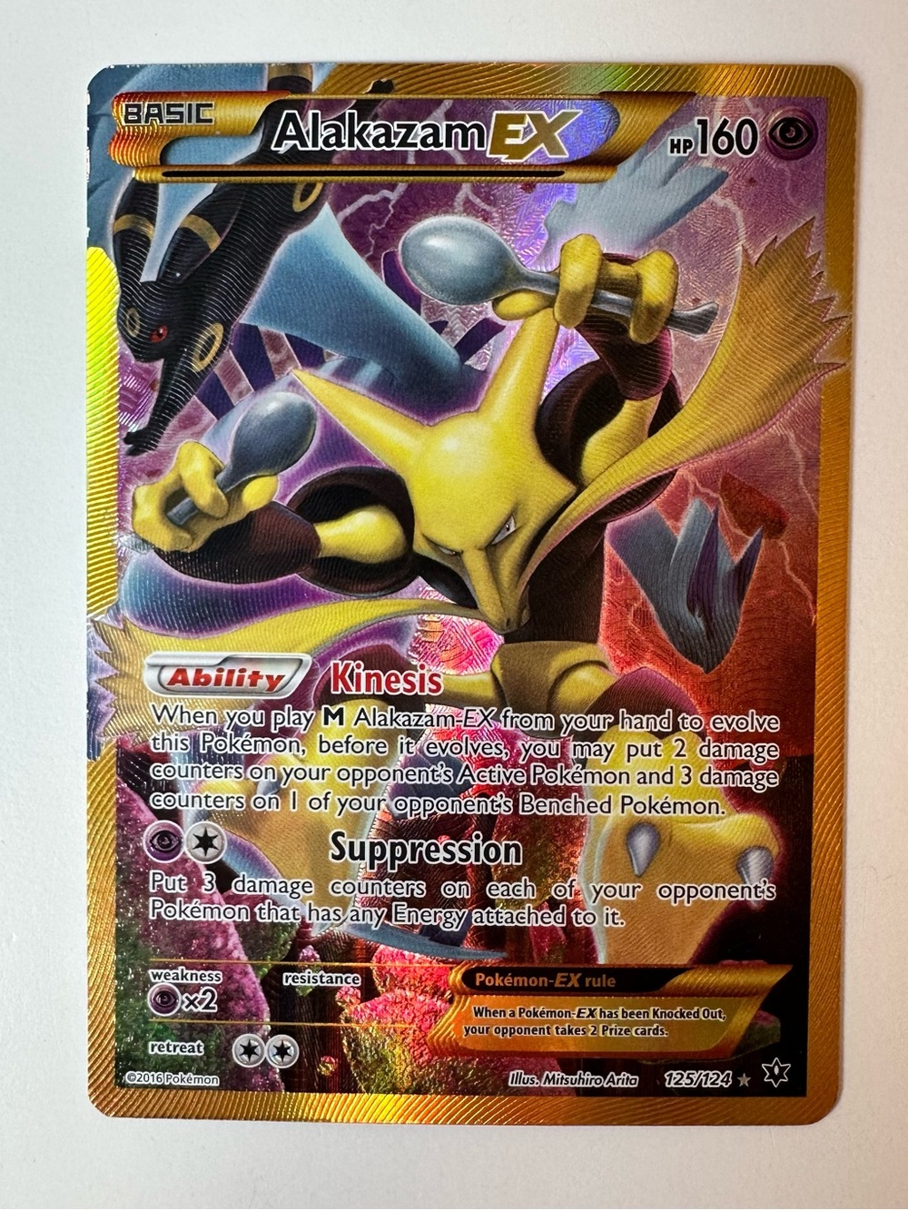 Alakazam EX Secret 125/124 Fates Collide Holo LP Pokemon XY Pokémon TCG